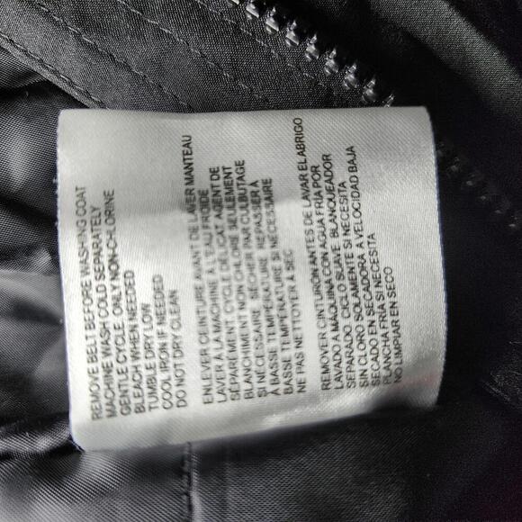 Michael Kors Women's Black Belted Puffer Coat Size S - Picture 8 of 12